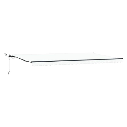 Toldo Retrátil com Branco 600 × 300 cm tecido