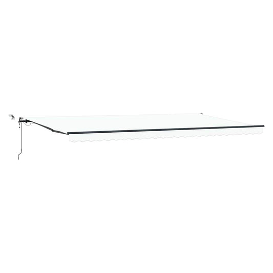Toldo Retrátil com Branco 600 × 300 cm tecido