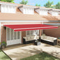Toldo Retrátil Vermelho 600 × 300 cm Poliéster e Alumínio