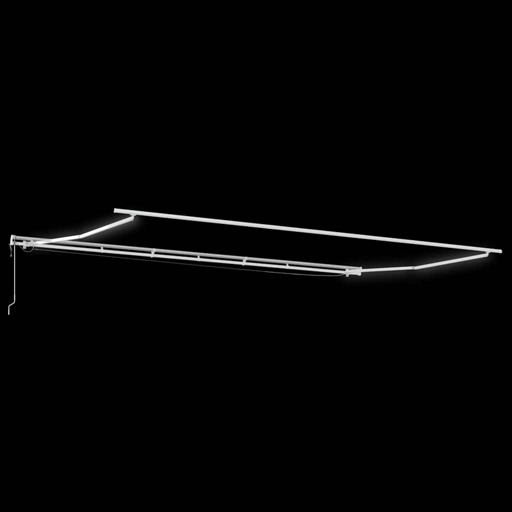 Toldo Retrátil Vermelho 600 × 300 cm Poliéster e Metal