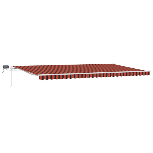 Toldo Retrátil com Manual laranja e castanho 600 ×350 cm tecido