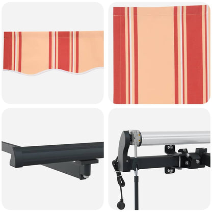 Toldo Retrátil amarelo e laranja 600 ×350 cm tecido