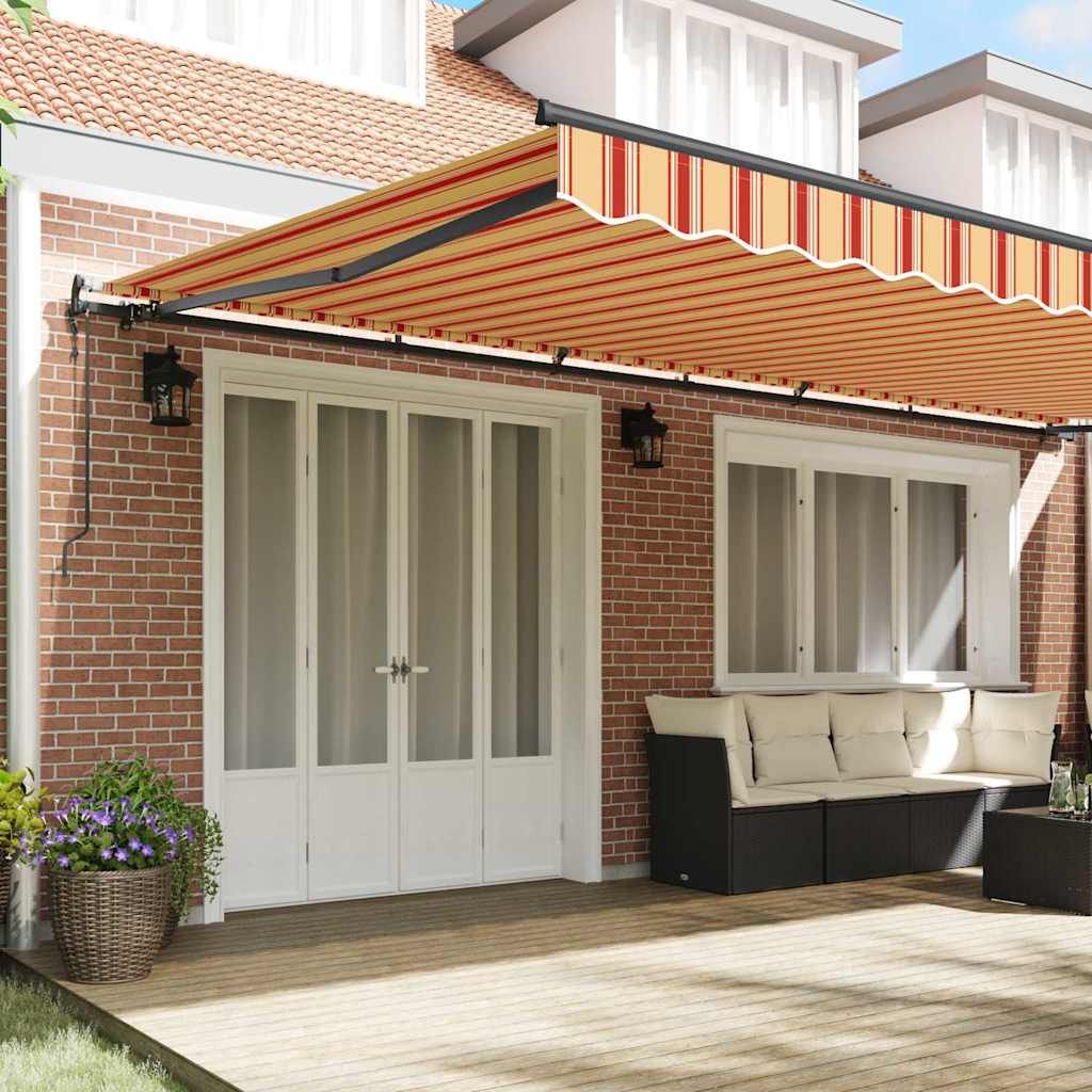 Toldo Retrátil amarelo e laranja 600 ×350 cm tecido
