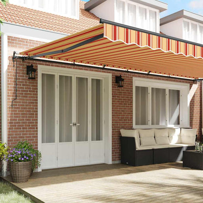 Toldo Retrátil amarelo e laranja 600 ×350 cm tecido