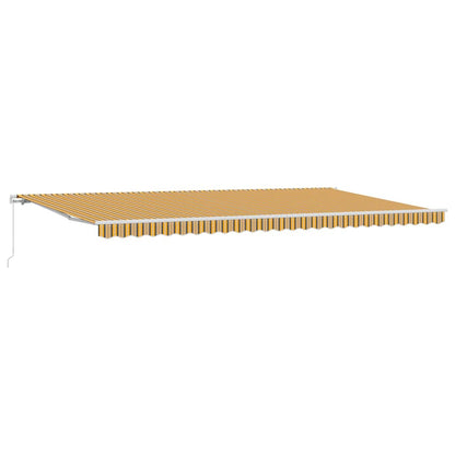 Toldo Retrátil Riscas Multicolor 600 × 350 cm Poliéster e Metal