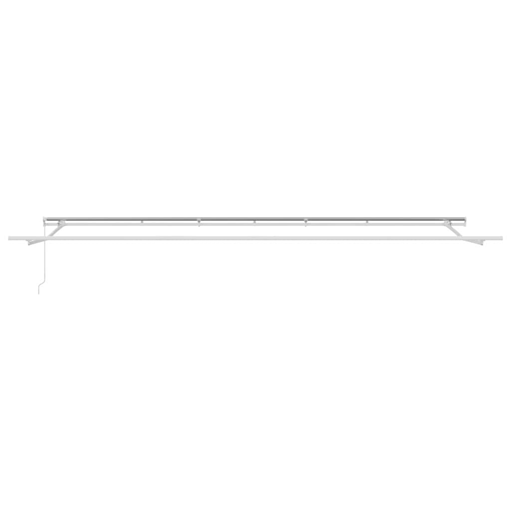 Toldo Retrátil Riscas Multicolor 600 × 350 cm Poliéster e Metal