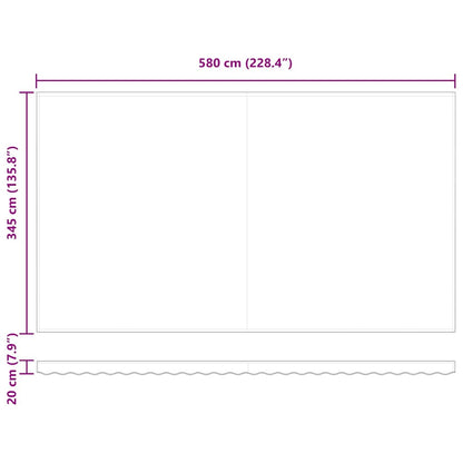 Toldo Retrátil Manual Multicolor 600 × 350 cm tecido