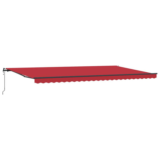 Toldo Retrátil Vermelho 600 ×350 cm tecido