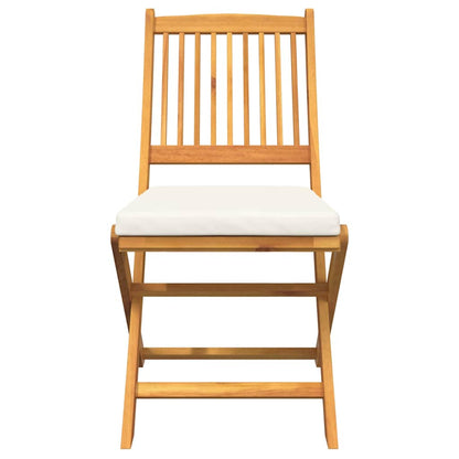 Cadeira Dobrável com almofada 2 pcs Branco 49 x 57,5 x 92cm