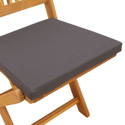 Cadeira Dobrável com almofada 2 pcs Cinzeto 49 x 57,5 x 92cm