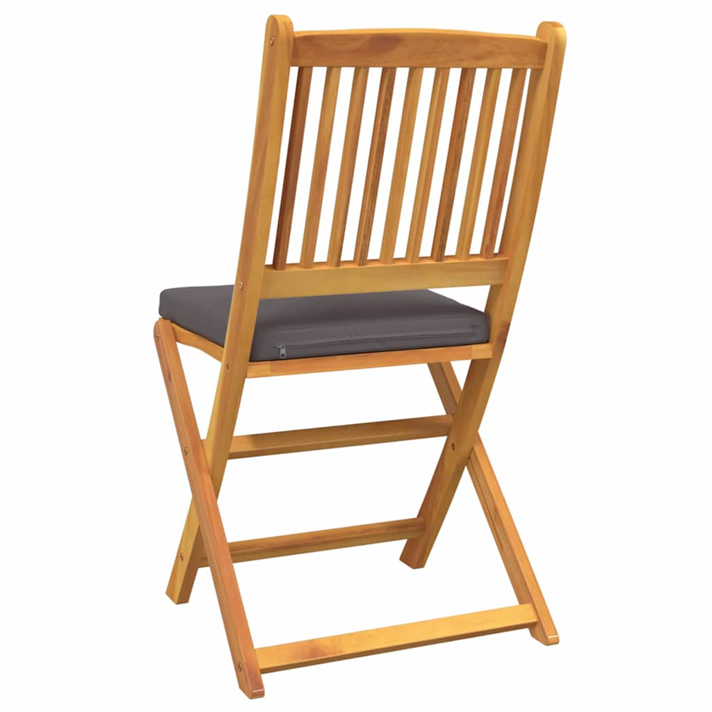 Cadeira Dobrável com almofada 2 pcs Cinzeto 49 x 57,5 x 92cm