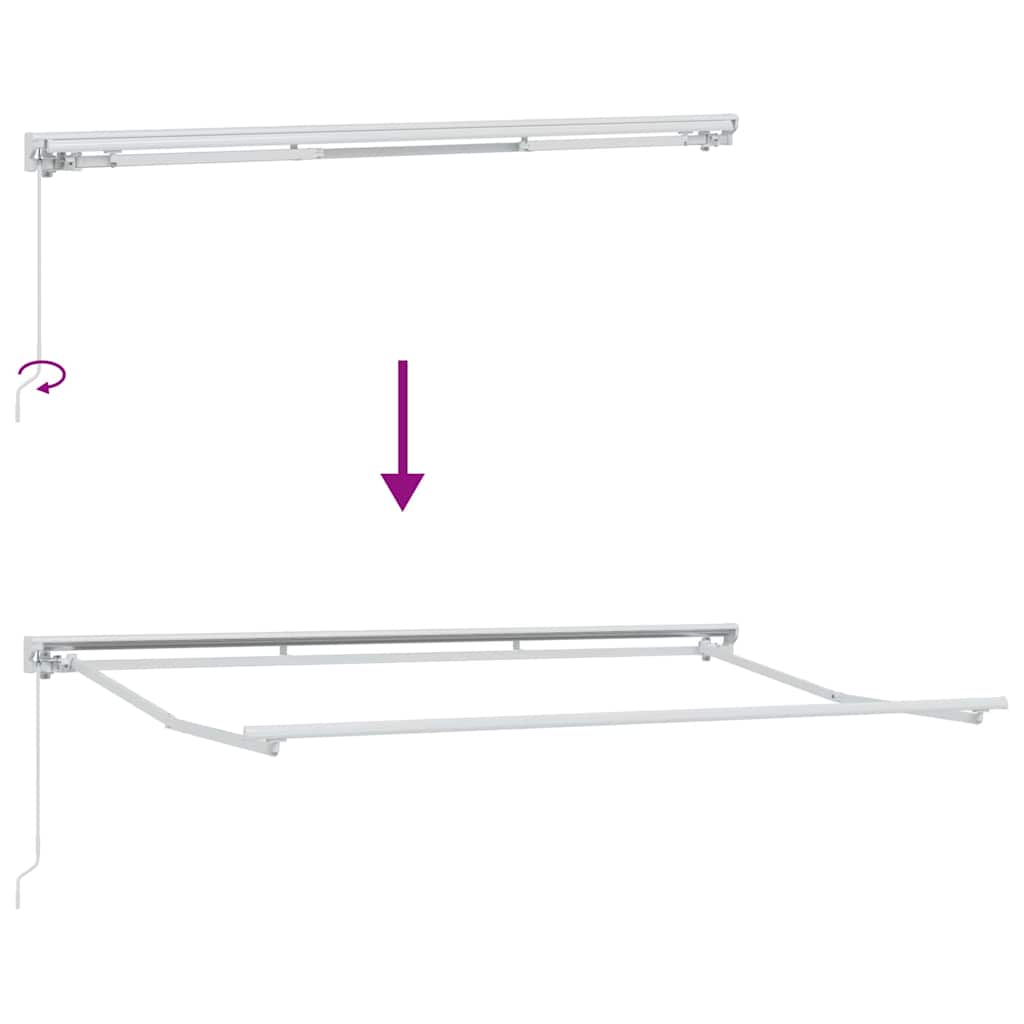Estrutura de Toldo Manual Branco 3.5 x 2 m