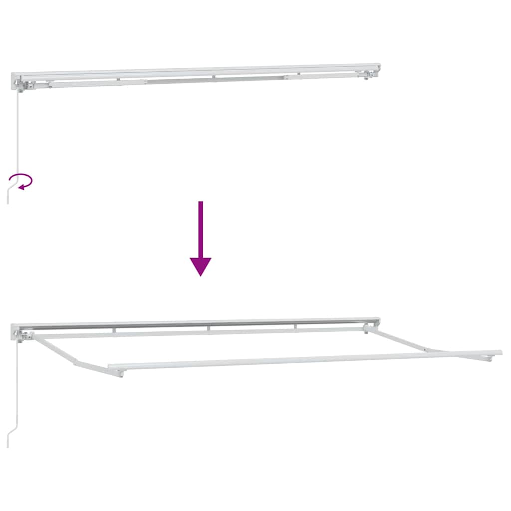 Estrutura de Toldo Manual Branco 4 x 2 m