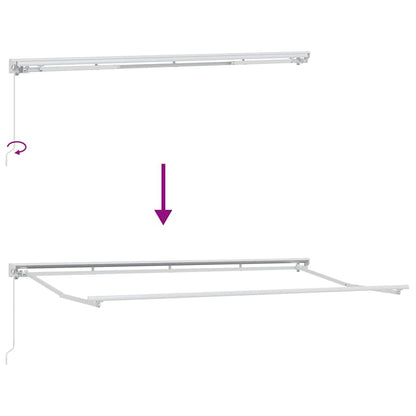 Estrutura de Toldo Manual Branco 4 x 2 m