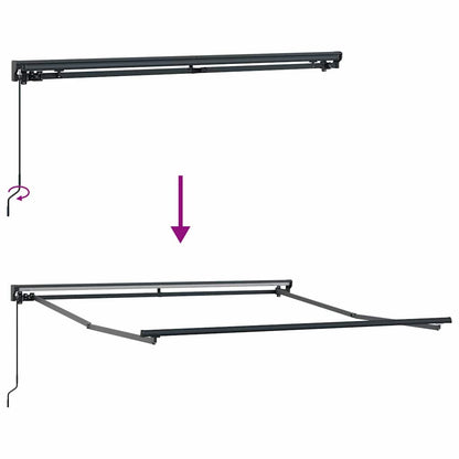 Estrutura de Toldo Manual Antracite 3 x 2,5 m