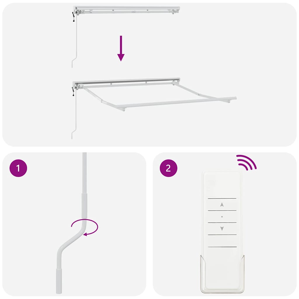 Estrutura de Toldo Branco 2.5 x 2 m