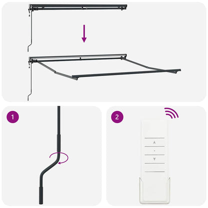 Estrutura de Toldo Antracite 3 x 2,5 m