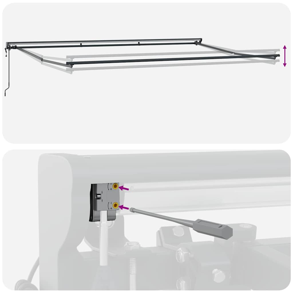 Estrutura de Toldo Antracite 5 x 3 m