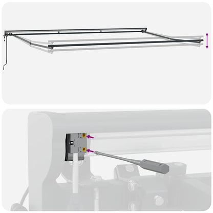Estrutura de Toldo Antracite 5 x 3 m