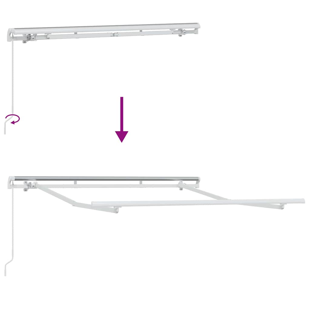 Estrutura de Toldo Branco 2.5 x 2 m Metal