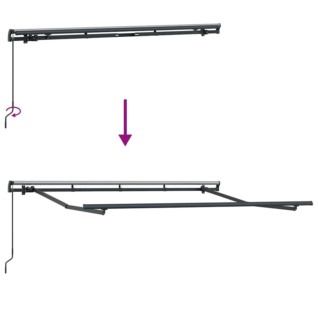 Estrutura de Toldo Antracite 3 x 2 m Metal