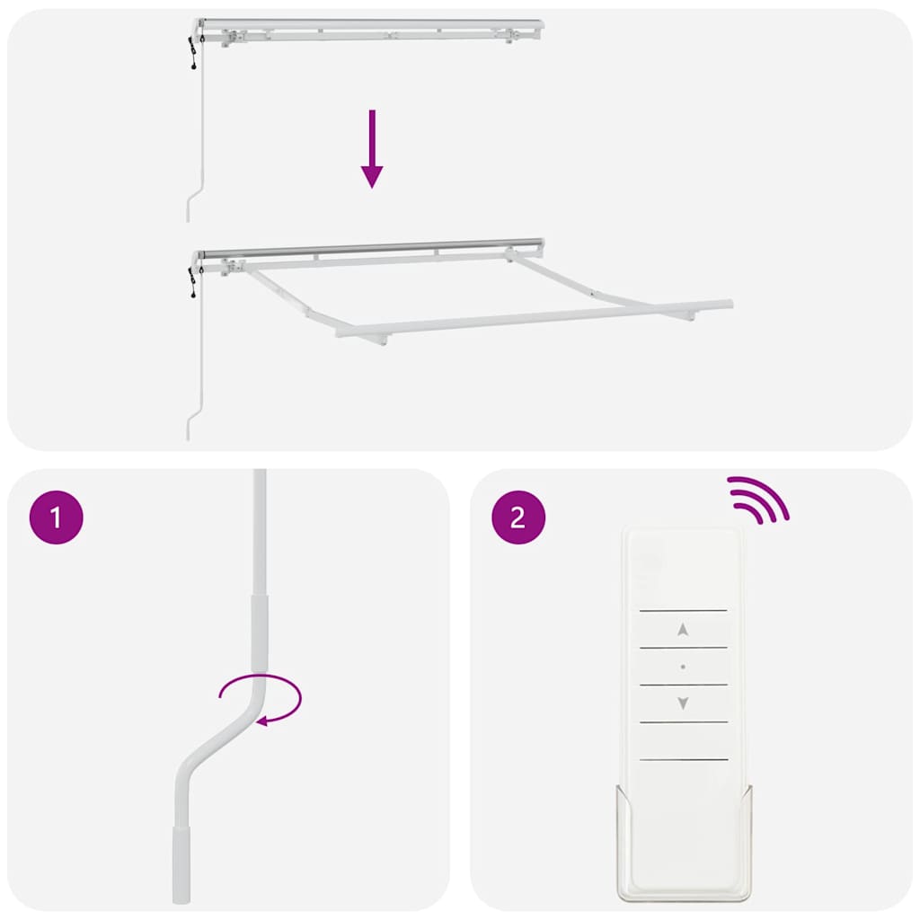Estrutura de Toldo Branco 2.5 x 2 m Metal