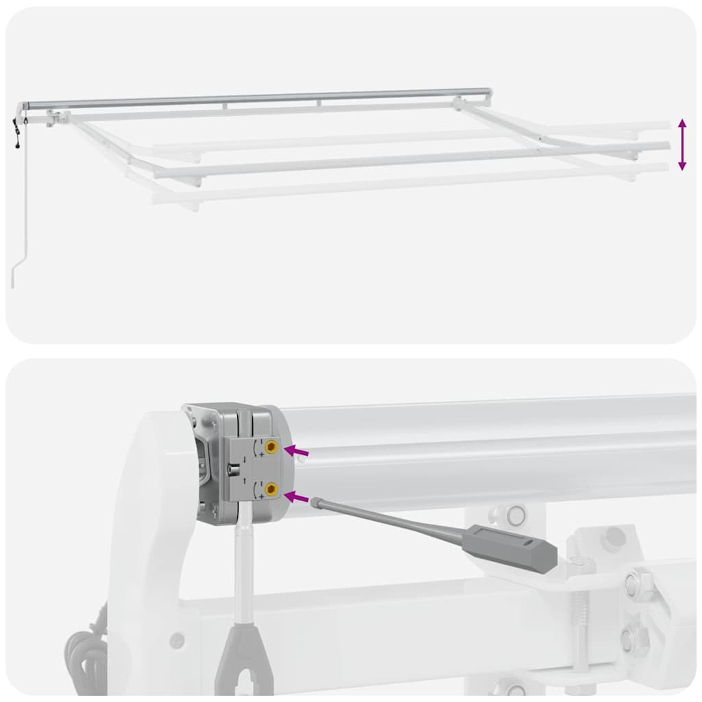 Estrutura de Toldo Branco 3.5 x 2 m Metal