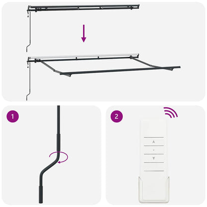 Estrutura de Toldo Antracite 3.5 x 2 m Metal