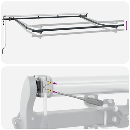 Estrutura de Toldo Antracite 4 x 2 m Metal