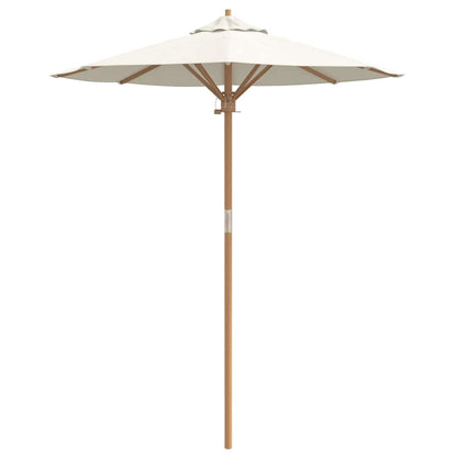 Guarda-sol de Jardim Branco Creme Ø 270 x 260 cm Bambu