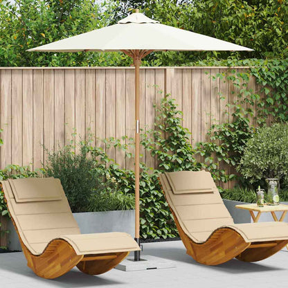 Guarda-sol de Jardim Branco Creme Ø 270 x 260 cm Bambu