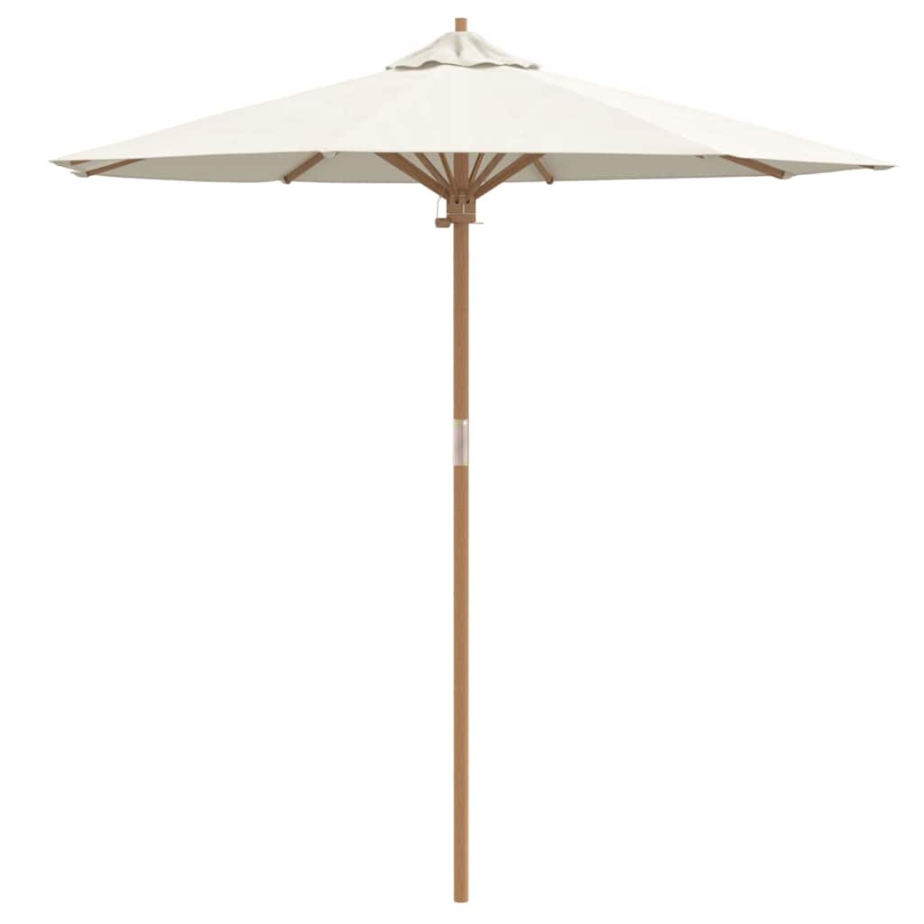 Guarda-sol de Jardim Branco Creme Ø 270 x 260 cm Bambu