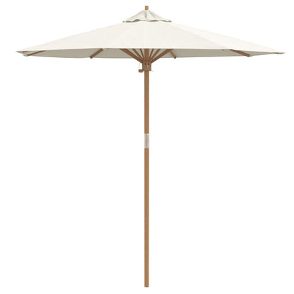 Guarda-sol de Jardim Branco Creme Ø 270 x 260 cm Bambu