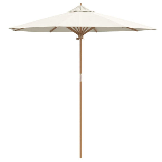 Guarda-sol de Jardim Branco Creme Ø 270 x 260 cm Bambu