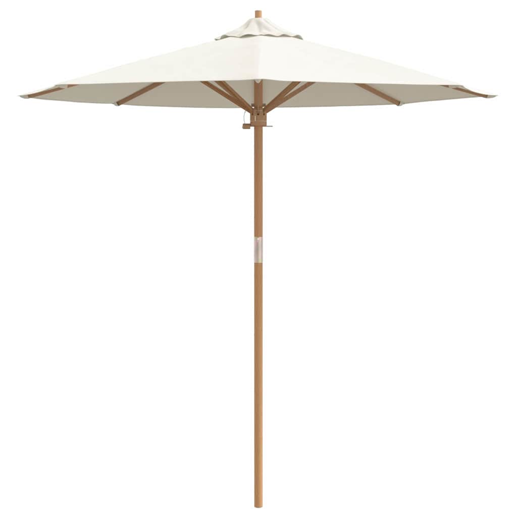 Guarda-sol de Jardim Branco Creme Ø 270 x 260 cm Bambu