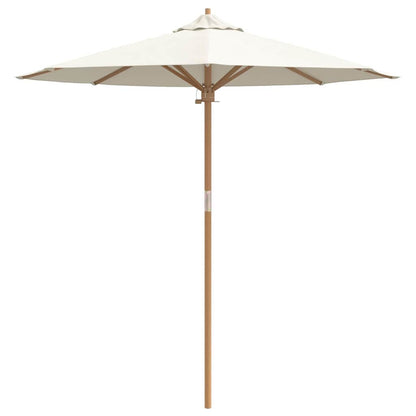 Guarda-sol de Jardim Branco Creme Ø 270 x 260 cm Bambu