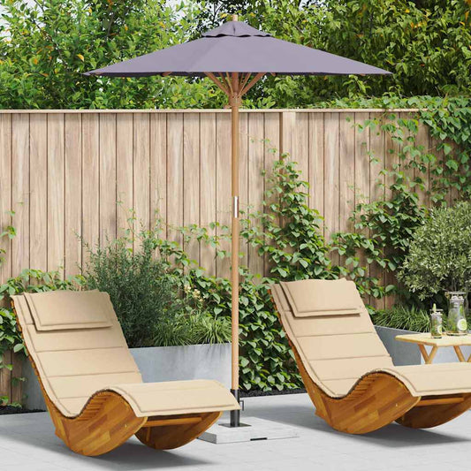 Guarda-sol de Jardim Cinza Escuro Ø 270 x 260 cm Bambu
