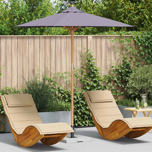 Guarda-sol de Jardim Cinza Escuro Ø 270 x 260 cm Bambu