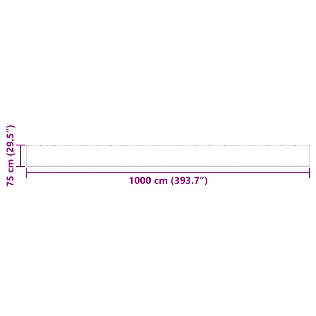 Tela de varanda 75x1000 cm 100% poliéster oxford terracota