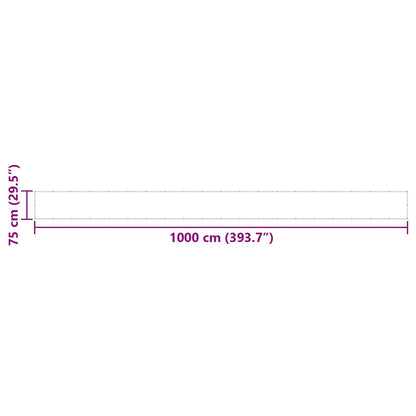 Tela de varanda 75x1000 cm 100% poliéster oxford terracota