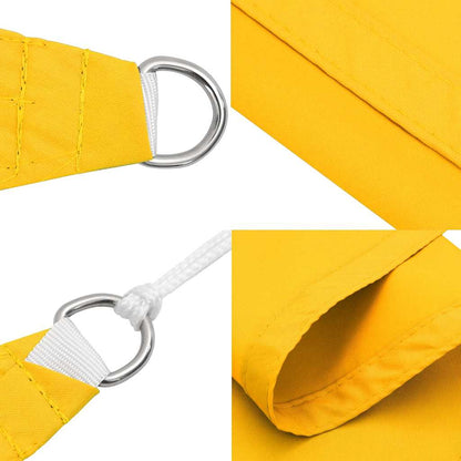 Para-sol estilo vela 2x2x2 m oxford 100% poliéster amarelo