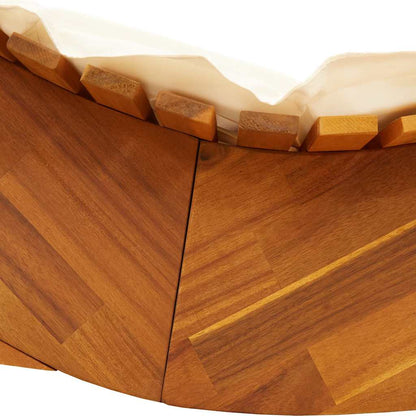 Espreguiçadeira com almofada 2 pcs Castanho 60 x 154 x 74cm