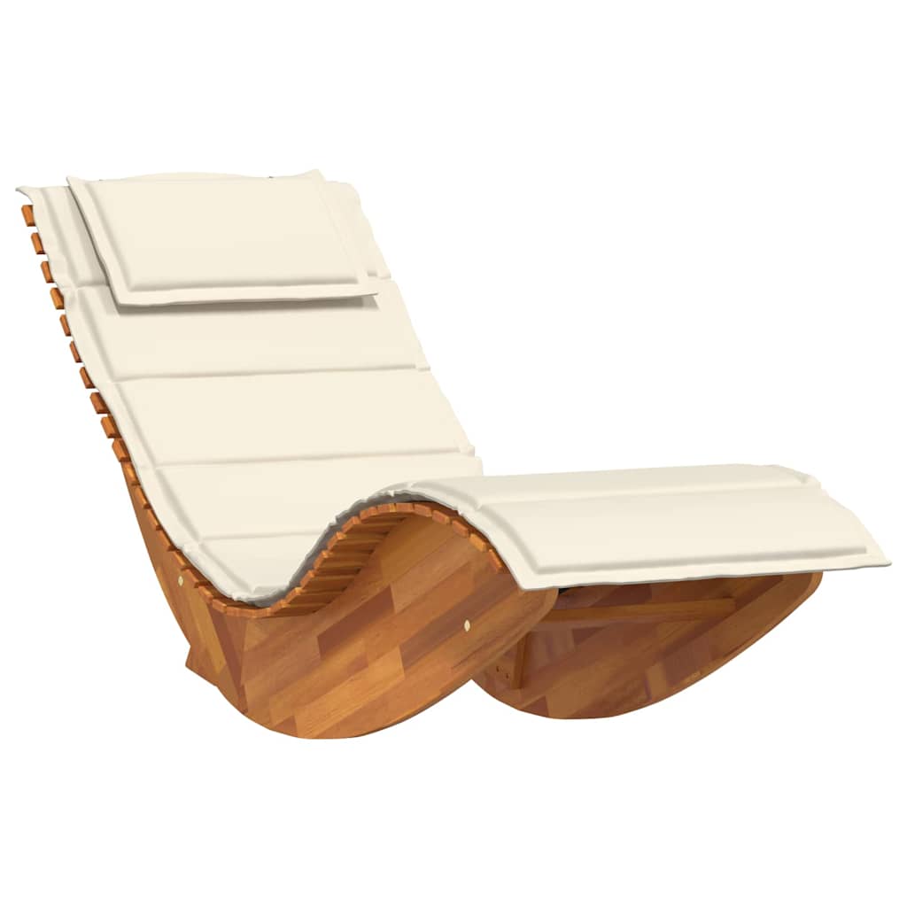 Espreguiçadeira com almofada 2 pcs Castanho 60 x 154 x 74cm