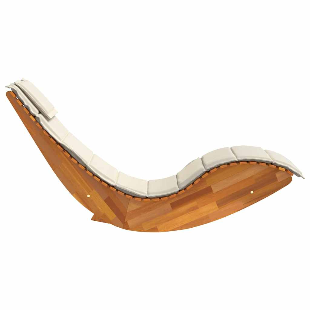 Espreguiçadeira com almofada 2 pcs Castanho 60 x 154 x 74cm