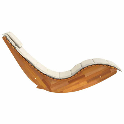 Espreguiçadeira com almofada 2 pcs Castanho 60 x 154 x 74cm