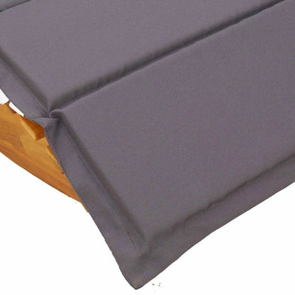 Espreguiçadeira com almofada 2 pcs Castanho 60 x 154 x 74cm