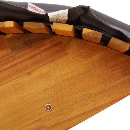 Espreguiçadeira com almofada 2 pcs Castanho 60 x 154 x 74cm
