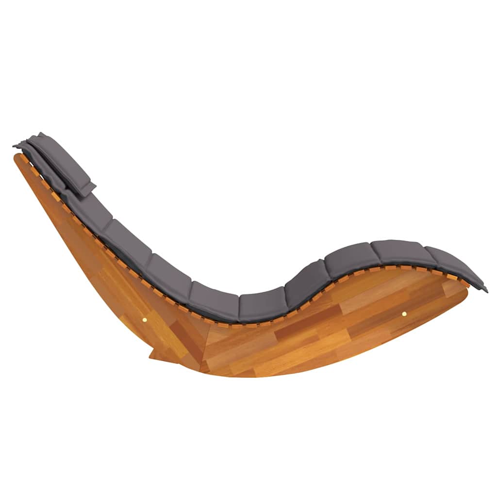 Espreguiçadeira com almofada 2 pcs Castanho 60 x 154 x 74cm
