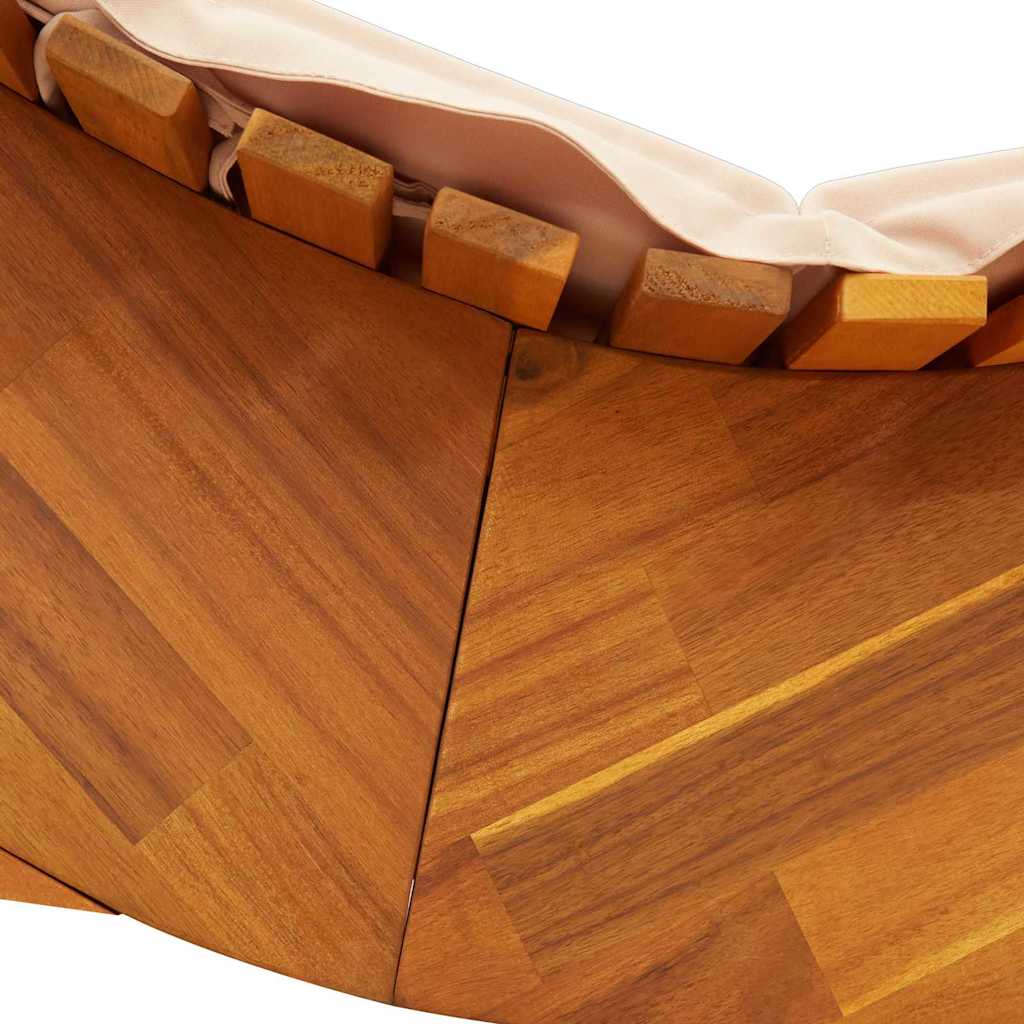 Espreguiçadeira com almofada 2 pcs Castanho 60 x 154 x 74cm