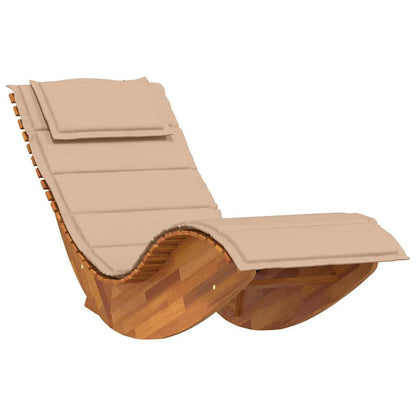Espreguiçadeira com almofada 2 pcs Castanho 60 x 154 x 74cm